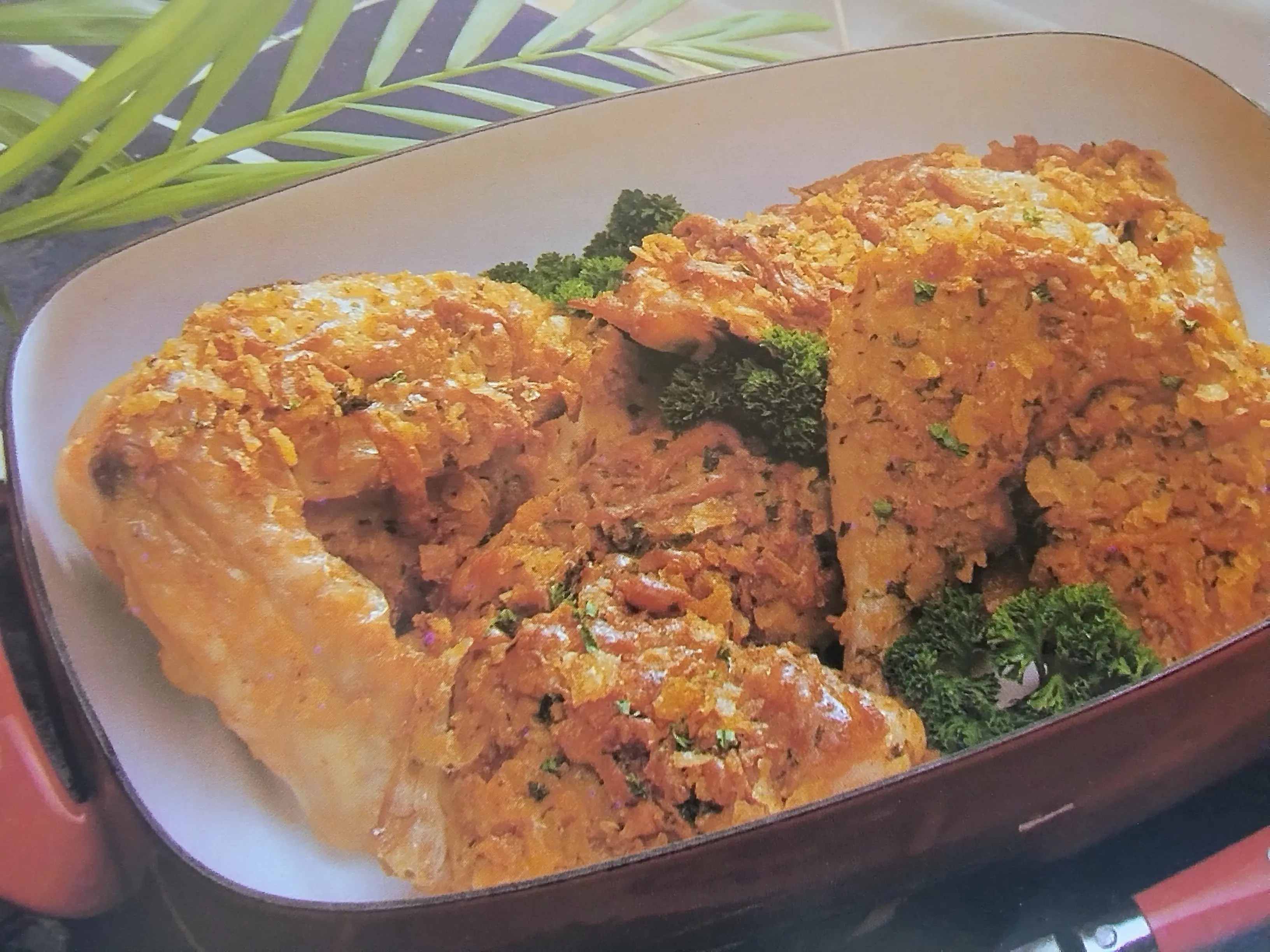 frango com a textura crocante